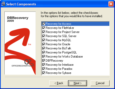 DBRecovery Screenshot